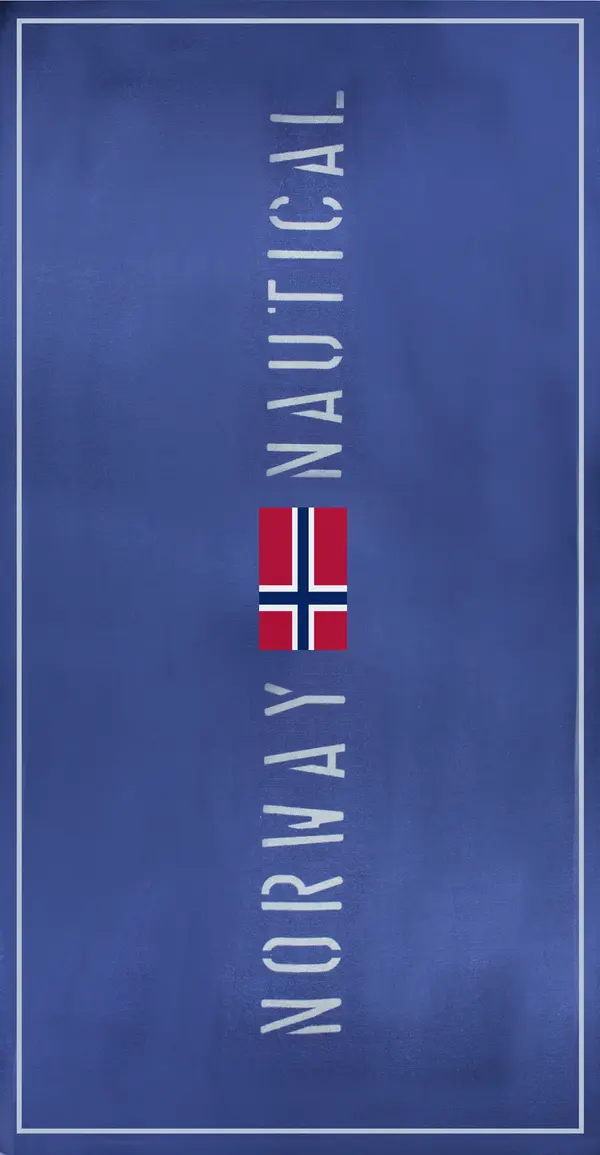 NORWAY 1963 Синя плажна кърпа Норвегия 1963