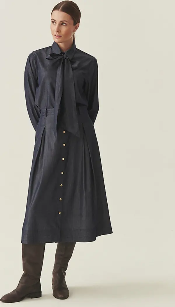 Tatuum Синя разкроена миди пола Nadifa Tatuum