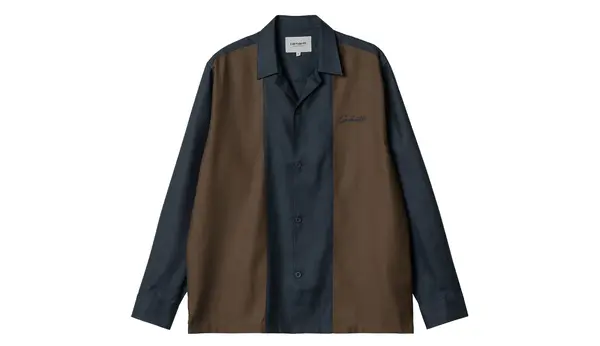 Carhartt Wip Синя риза Carhartt WIP L/S Delaney Mizar