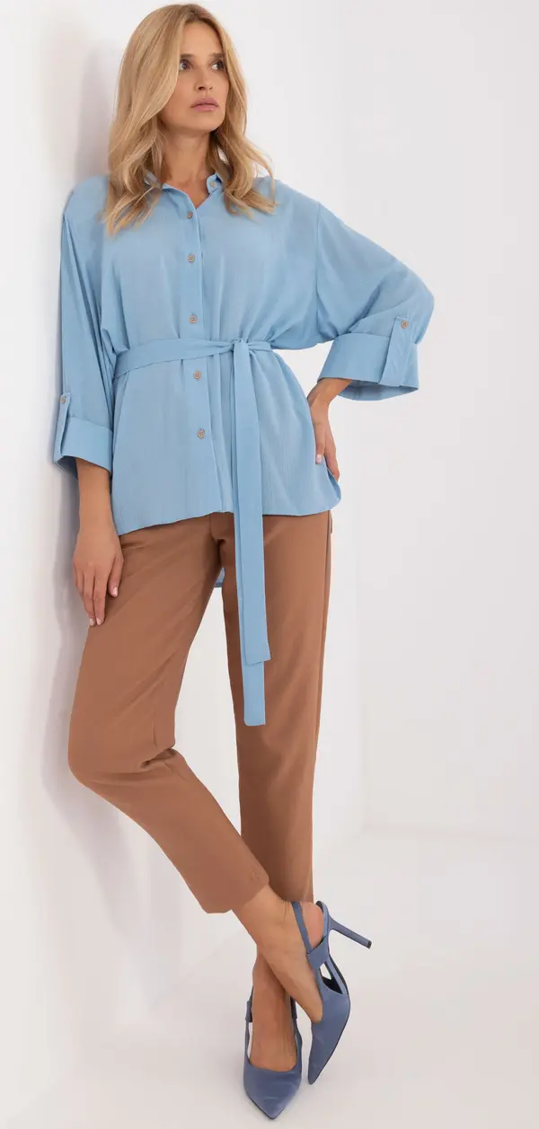 LAKERTA Синя риза с колан