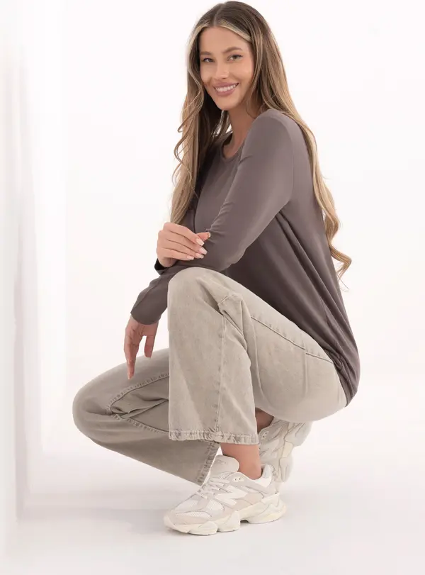 RELEVANCE Сива блуза с дълъг ръкав