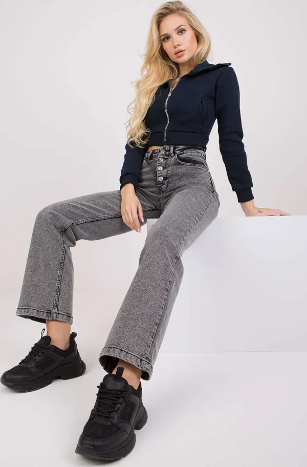 MOONART Сиви дънки с висока талия Севиля