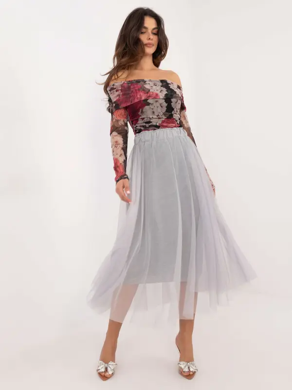 Italy Moda Skirt-DHJ-SD-19568.13X-gray