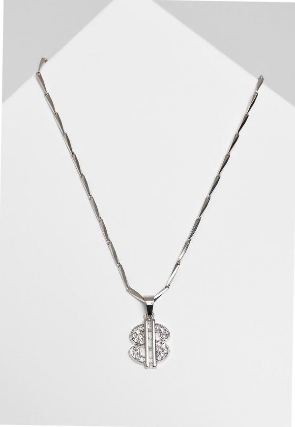 Urban Classics Accessoires Small Dollar Necklace - Silver Color