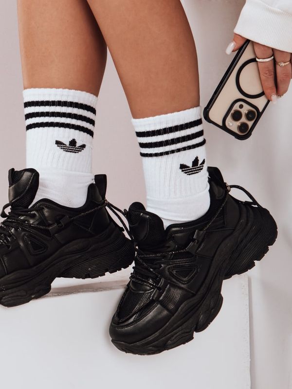 DStreet Sneakersy damskie na grubszej podeszwie NEWMOVE czarne Dstreet