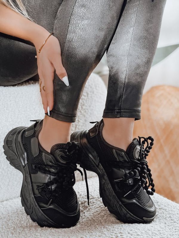 DStreet Sneakersy damskie na wysokiej platformie BEASTAR czarne Dstreet