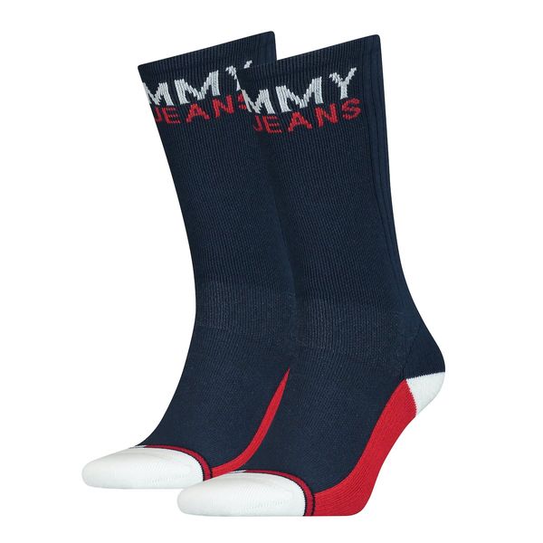 Tommy Hilfiger Jeans Socks - TH UNISEX TOMMY JEANS VINTAGE CUT 2P Blue
