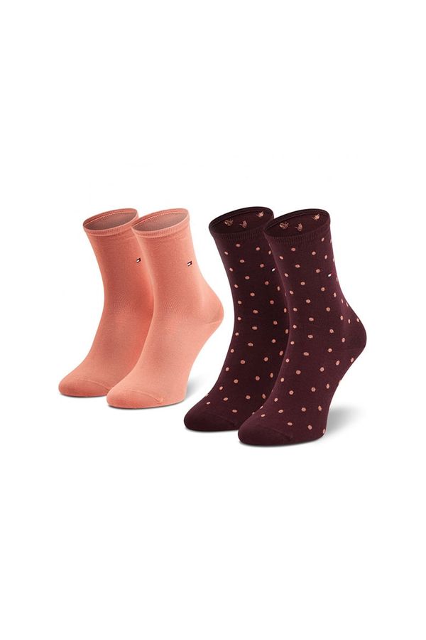 Tommy Hilfiger Socks - Tommy Hilfiger Dot 2 pack pink