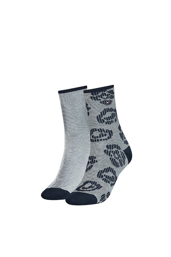 Tommy Hilfiger Socks - Tommy Hilfiger Flower 2 pack blue