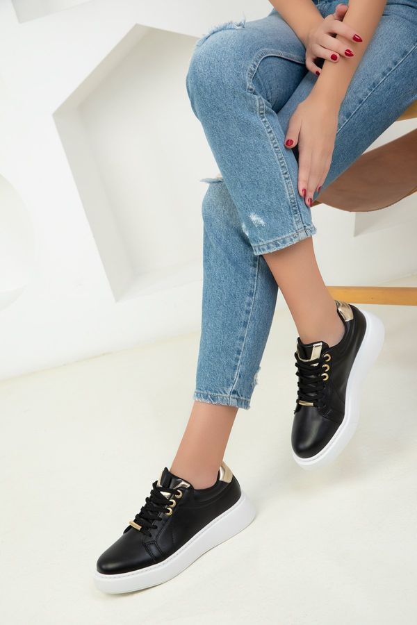 Soho Soho Black-Gold Дамски Маратонки 18532