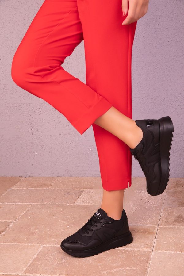 Soho Soho черно-черни дамски маратонки 18324