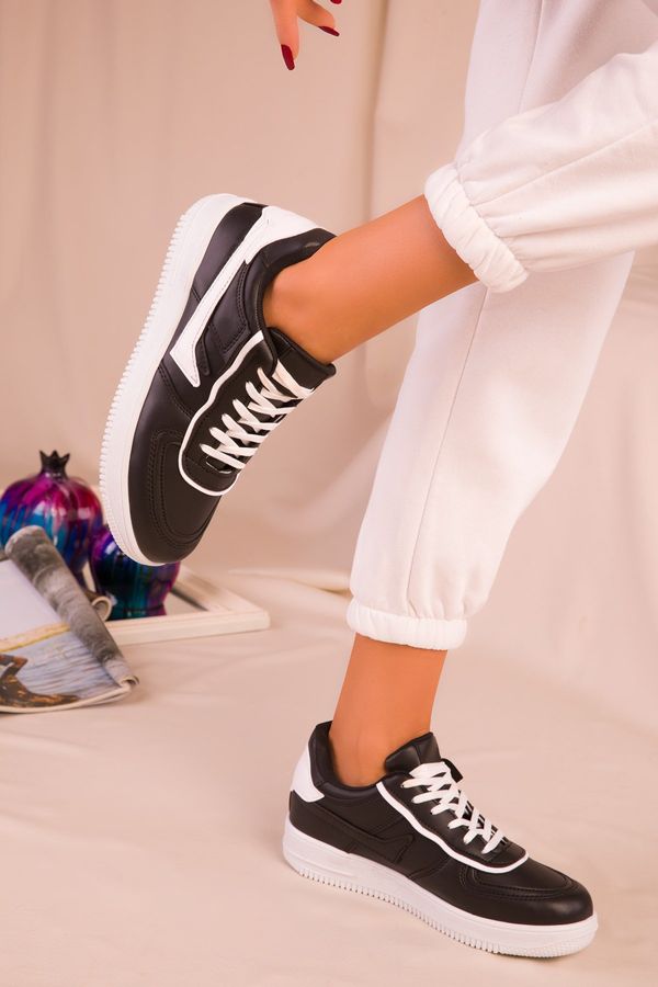 Soho Soho Черно и бяло Дамски Маратонки 15278