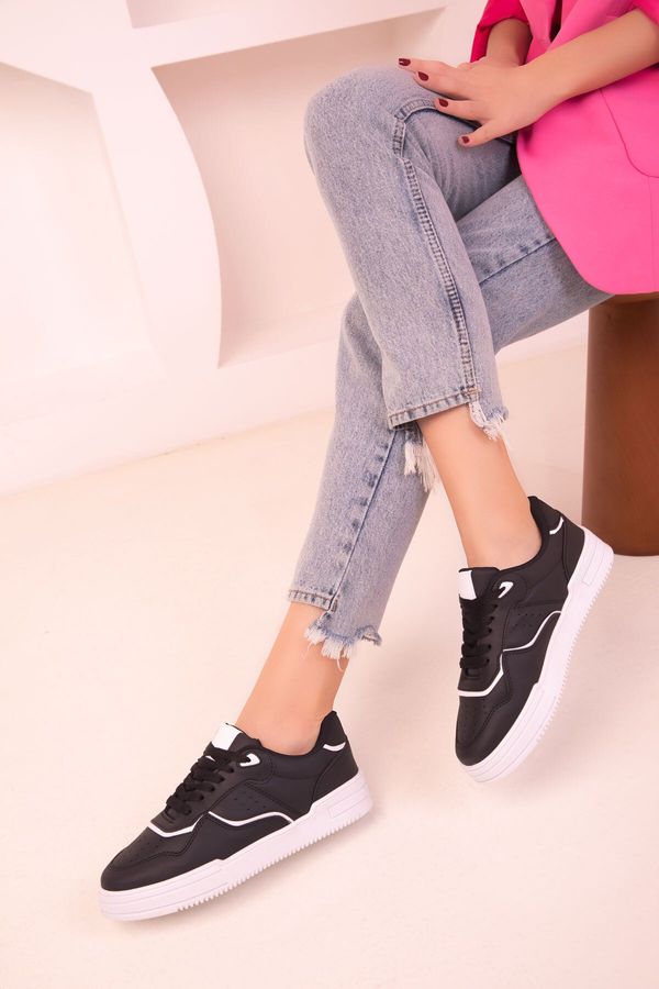 Soho Soho Дамски черно-бели маратонки 17941