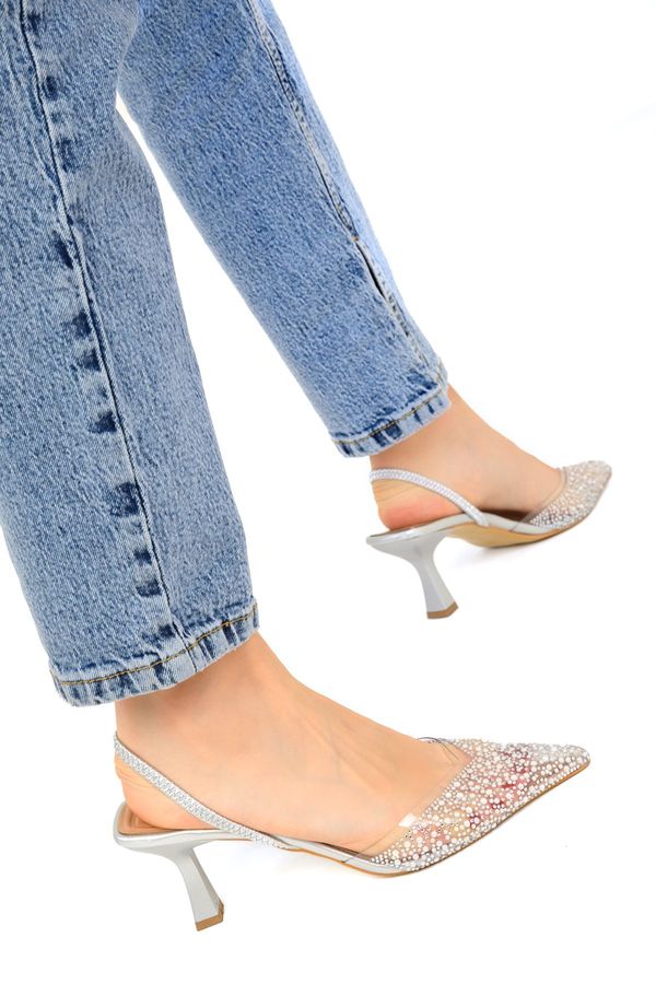 Soho Soho Silver Women's Classic Heeled Shoes 19133