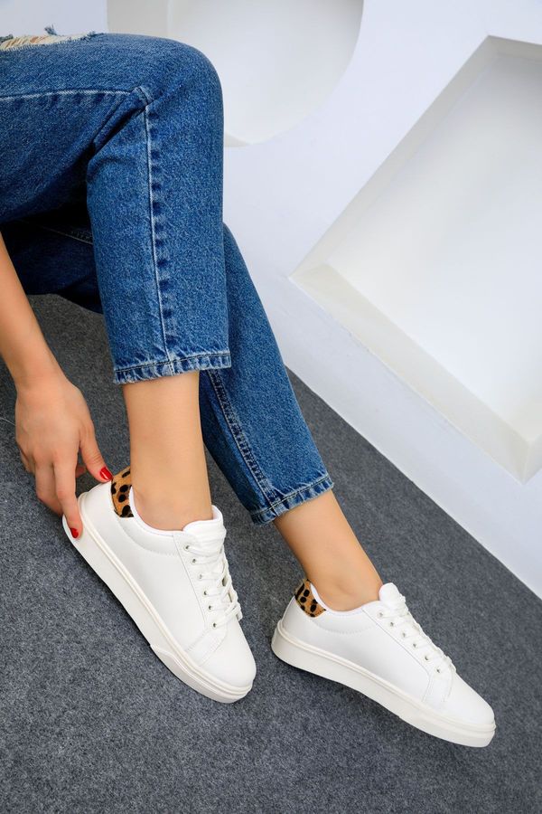 Soho Soho White-Leopard Women's Sneaker 14395