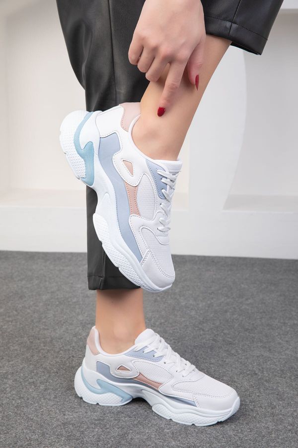 Soho Soho White-Powder-Blue Дамски Маратонки 18147