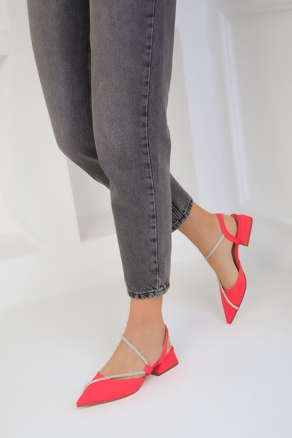 Soho Soho Women's Fuchsia Matte Satin Classic Heeled Shoes 18922