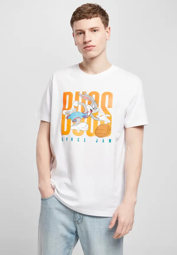 Mister Tee Space Jam Big Bugs Playing Tee white