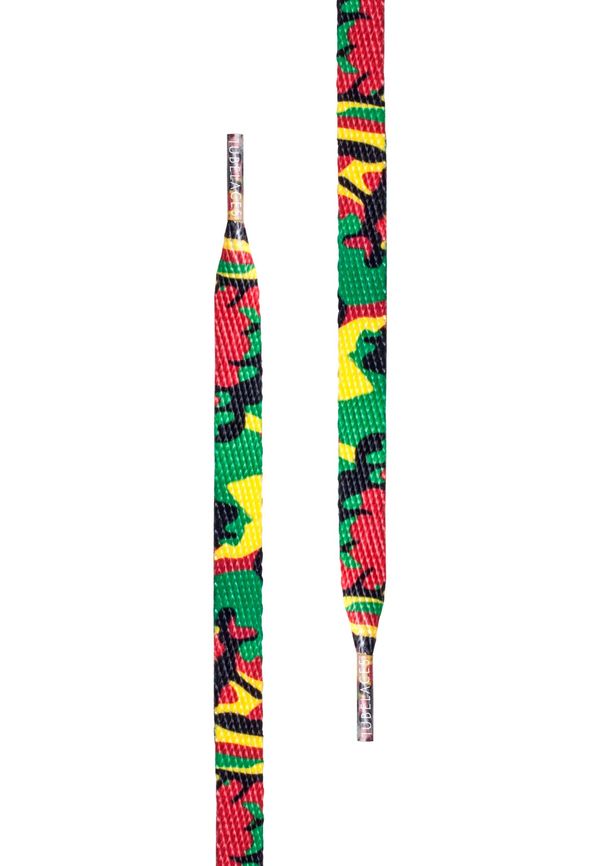 TUBELACES Special Flat rasta camo