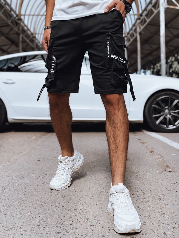 DStreet Spodenki męskie  dresowe bojówki czarne Dstreet