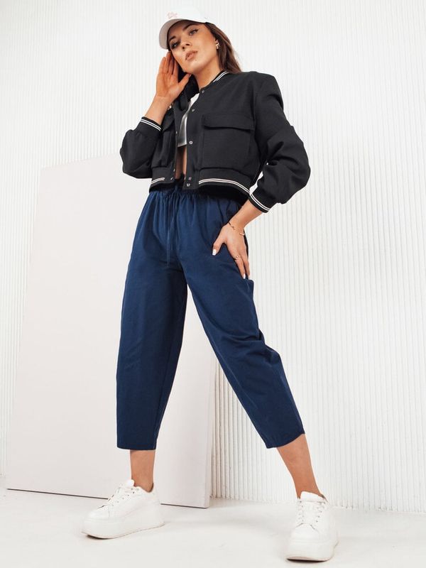 DStreet Spodnie damskie BALLOON FANTASY granatowe Dstreet