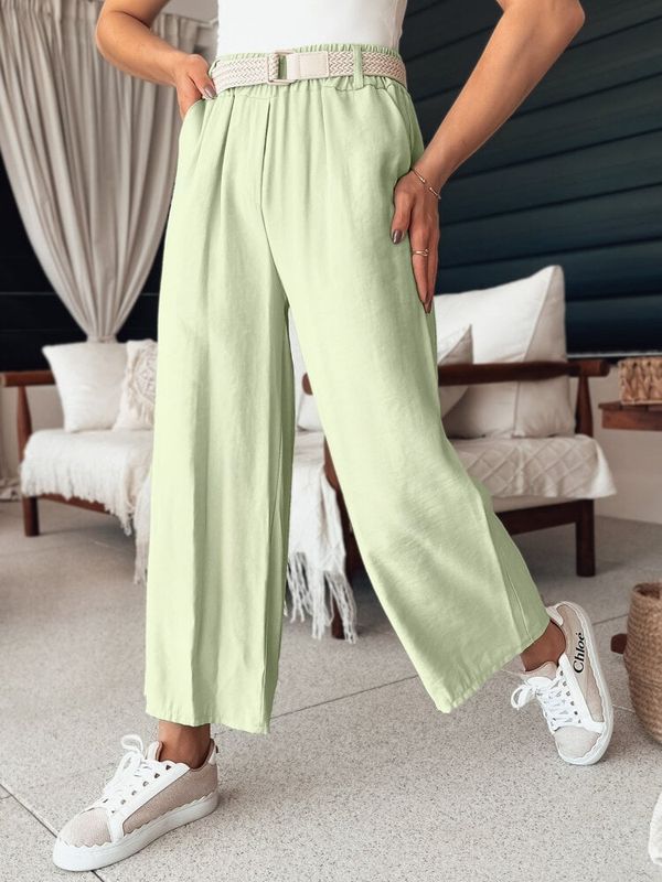 DStreet Spodnie damskie dzwony CHIMAS miętowe Dstreet