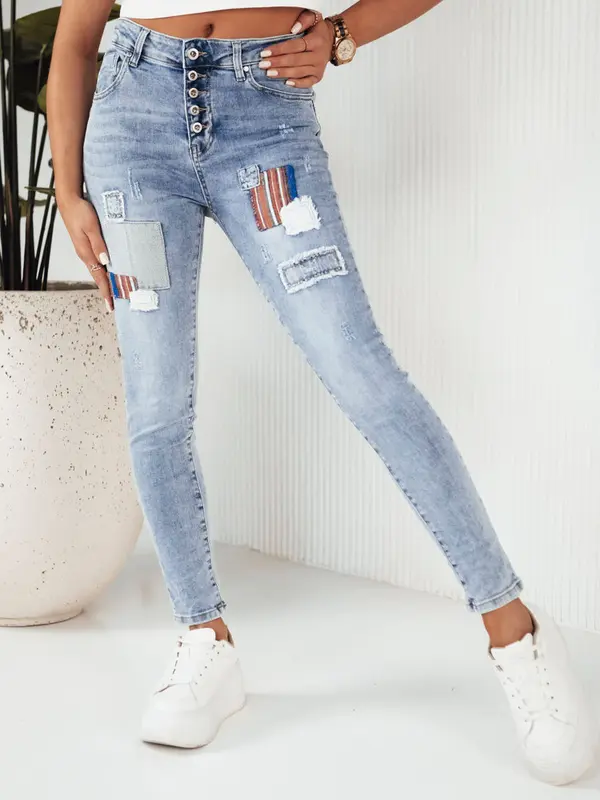 DStreet Spodnie damskie jeansowe LALUNA niebieskie Dstreet