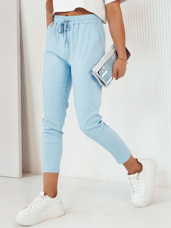DStreet Spodnie damskie materiałowe TOVAS niebieskie Dstreet