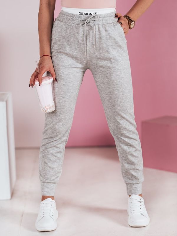 DStreet Spodnie dresowe damskie slim fit SPORTIVO szare Dstreet