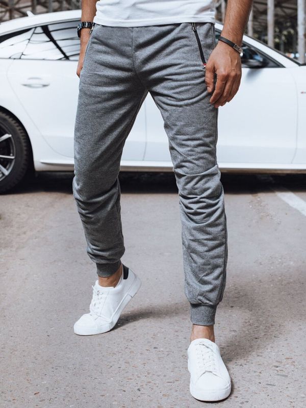 DStreet Spodnie męskie dresowe jasnoszare Dstreet