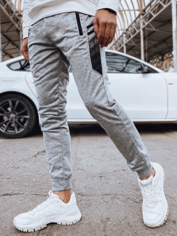 DStreet Spodnie męskie dresowe szare Dstreet