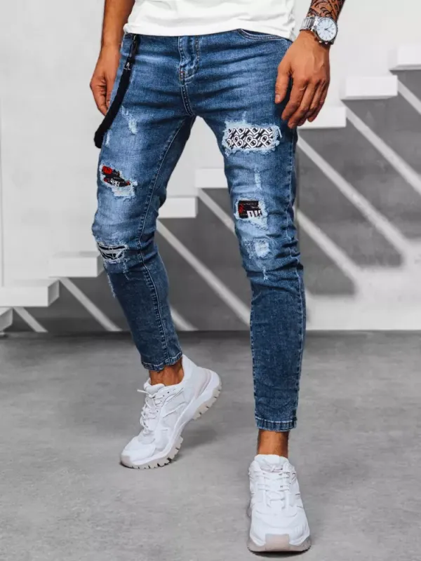 DStreet Spodnie męskie jeansowe niebieskie Dstreet