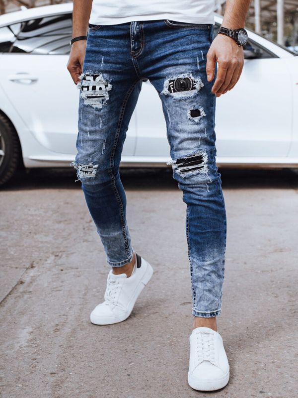 DStreet Spodnie męskie jeansowe niebieskie Dstreet
