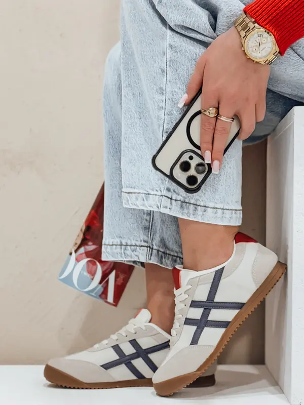 DStreet Sportowe sneakersy damskie RUNLUX czerwone Dstreet