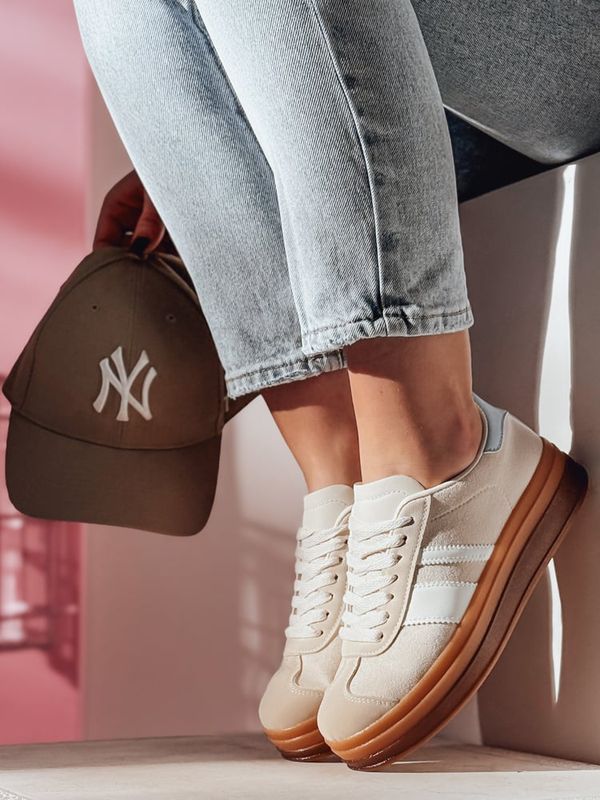 DStreet Sportowe sneakersy damskie RUNTAG beżowe Dstreet