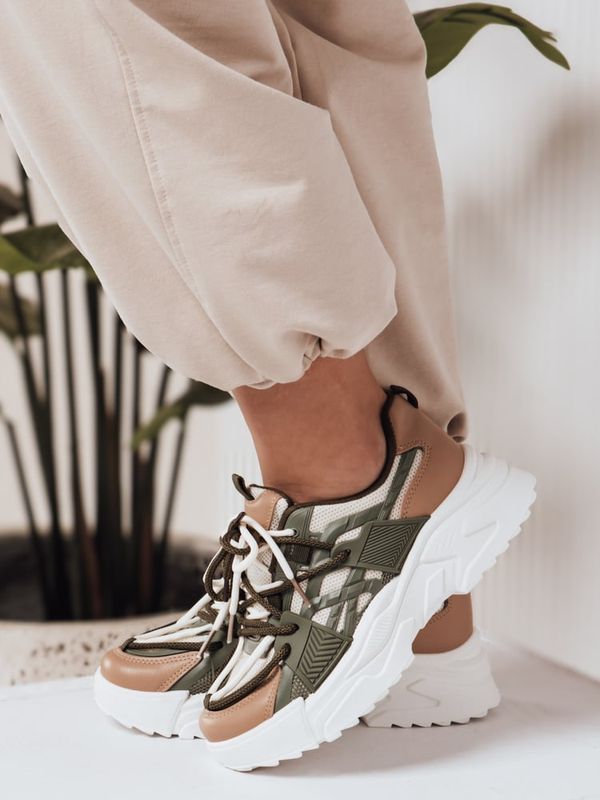 DStreet Sportowe sneakersy damskie RUNWIN zielone Dstreet