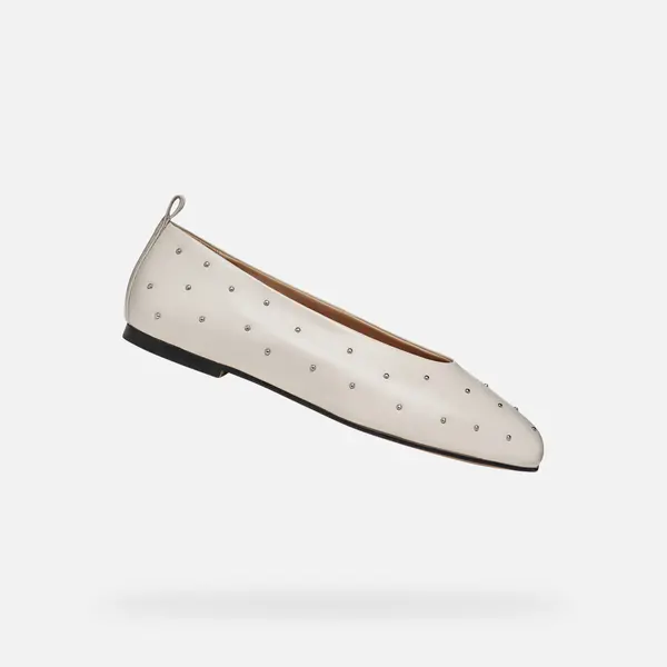 GEOX Сребърни дамски балетки Geox Marsilea