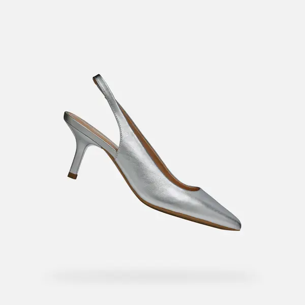 GEOX Сребърни дамски обувки Geox Kleopy