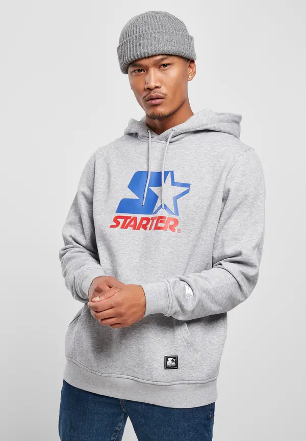 Starter Black Label Starter Two Color Logo Hoody h.Grey