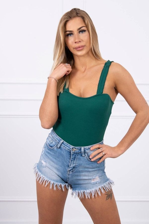 marka niezdefiniowana Strapless blouse green