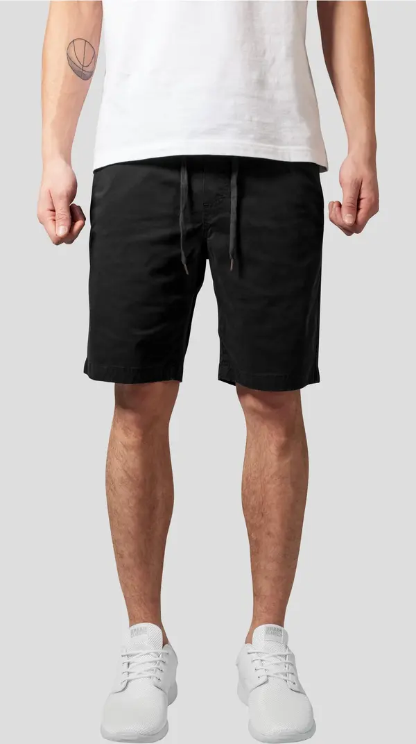 Urban Classics Stretch Twill Joggshorts Black