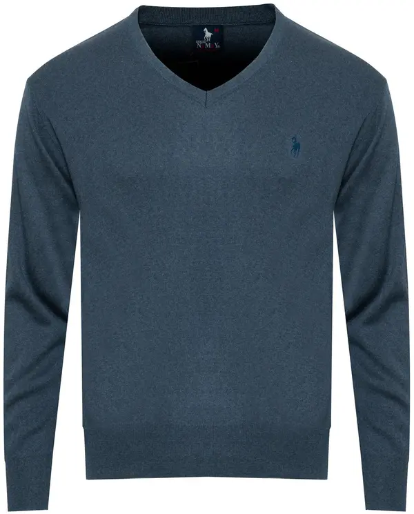 N&M&Y Суичър N&amp;M&amp;Y V 3010 Granatowy Melanž