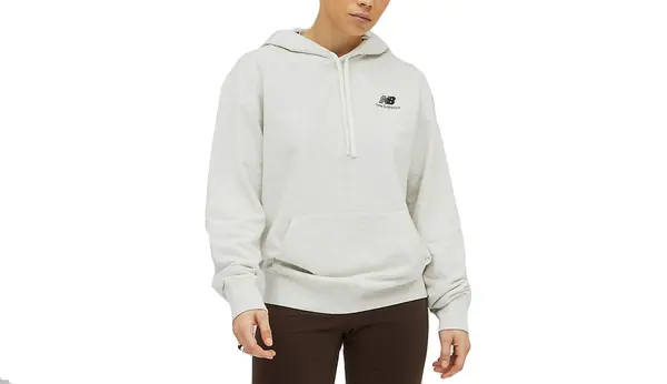 New Balance Суичър с качулка New Balance Uni-ssentials сив