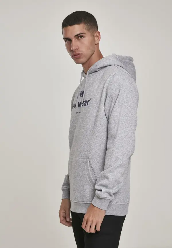 Wu-Wear Суичър с качулка Wu-Wear Since 1995, цвят Heather Grey