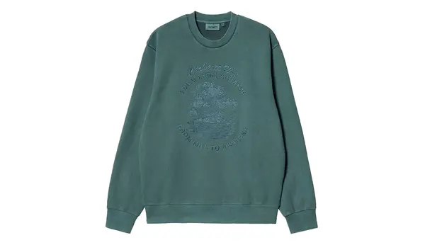 Carhartt Wip Суитшърт Carhartt WIP Bayou в цвят ботаническо зелено