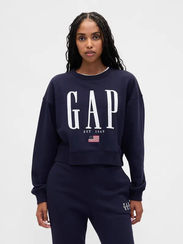 GAP Суитшърт GAP Oversize с лого VintageSoft