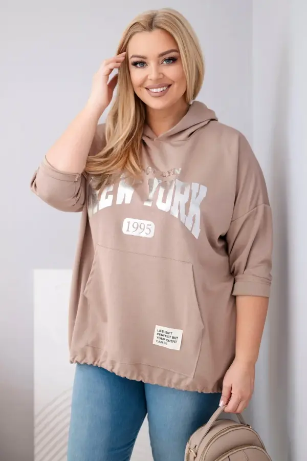 Kesi Włoski Суитшърт Kesi plus size с кенгуру