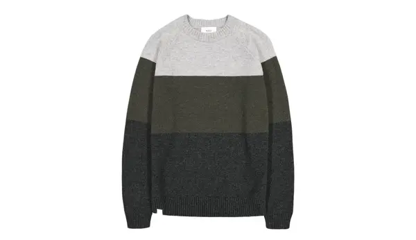 Makia Суитшърт Makia Block Knit сив