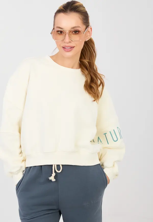 Factory Price Суитшърт с качулка в екрю цвят