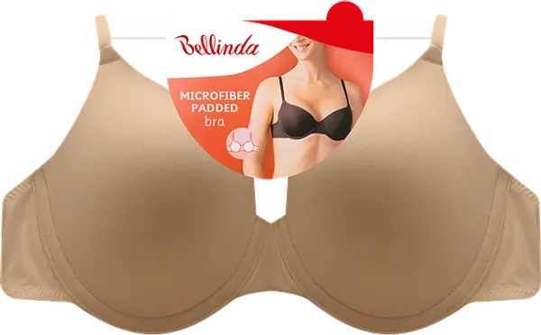 Bellinda Сутиен Bellinda с микрофибър и меки чашки - Сутиен без подплънки